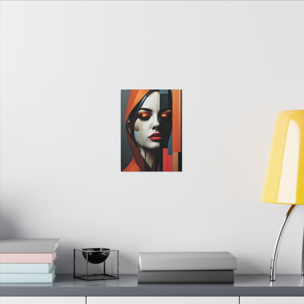 Becoming Art – Geometric Female Portrait Canvas Print
