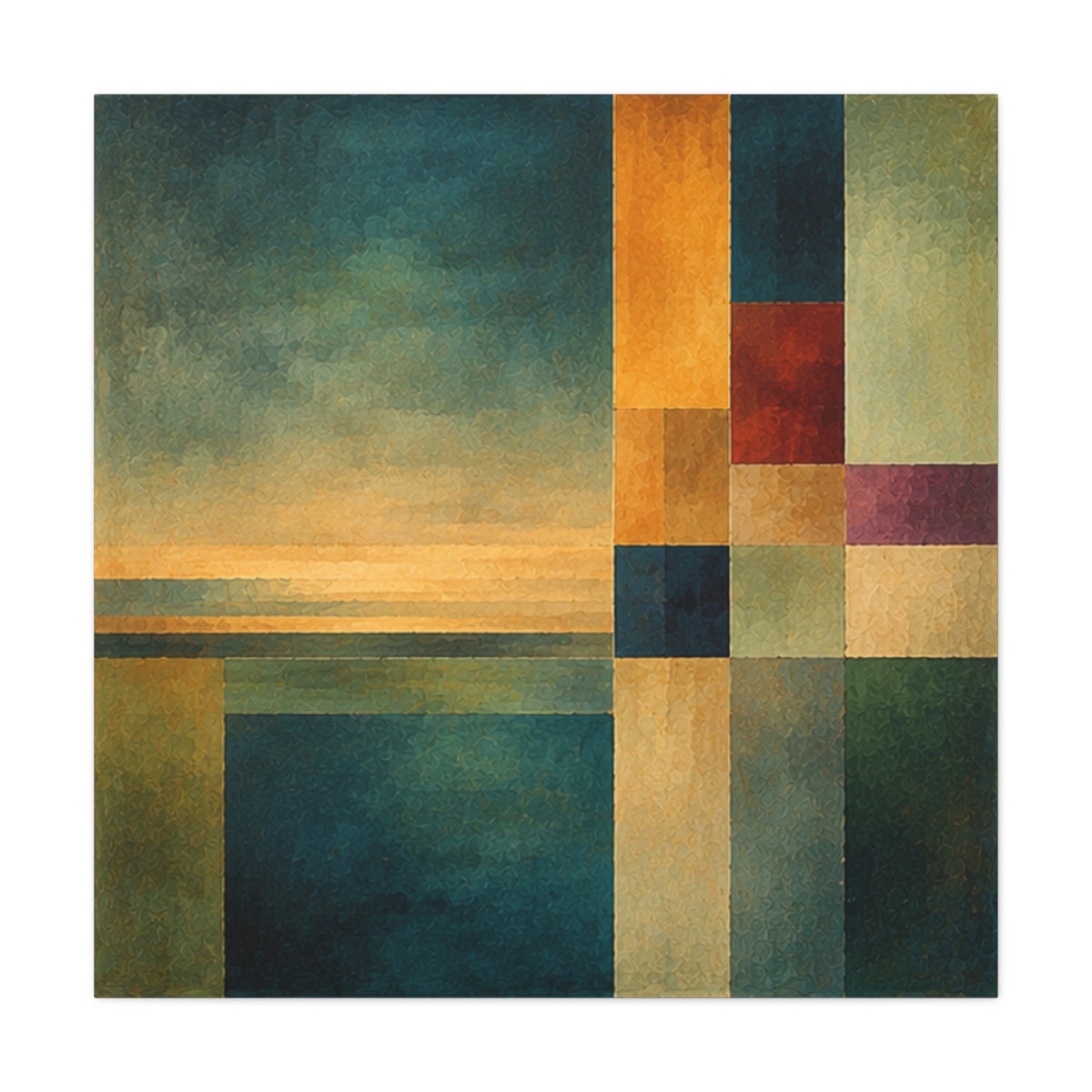 Still Horizon — Geometric Landscape Abstract Fine Art Print