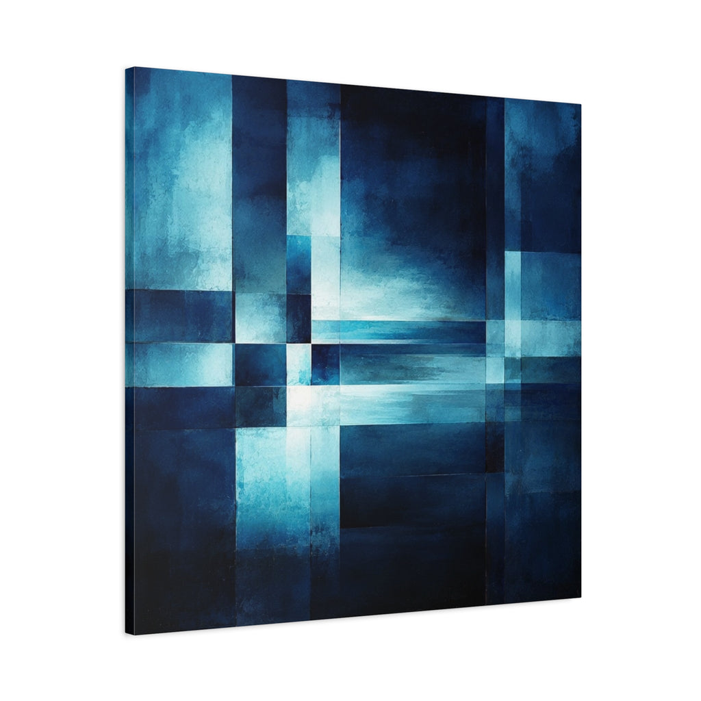 Blue Interval — Geometric Nocturne Abstract Fine Art Print