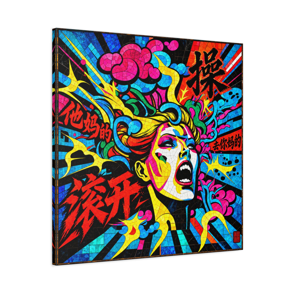 F-Bomb | Chinese Curse Word Stained Glass Pop Art