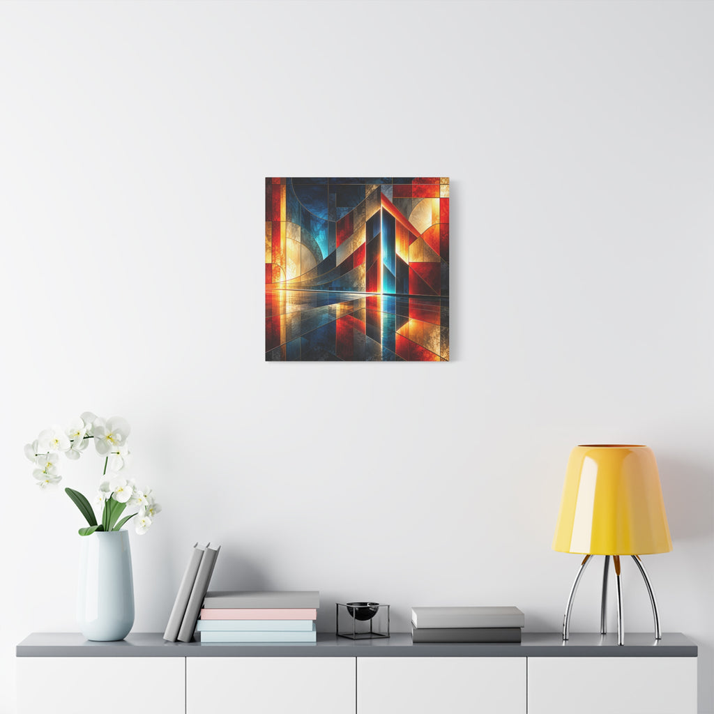 Luminous Threshold — Architectural Geometric Abstract Fine Art Print