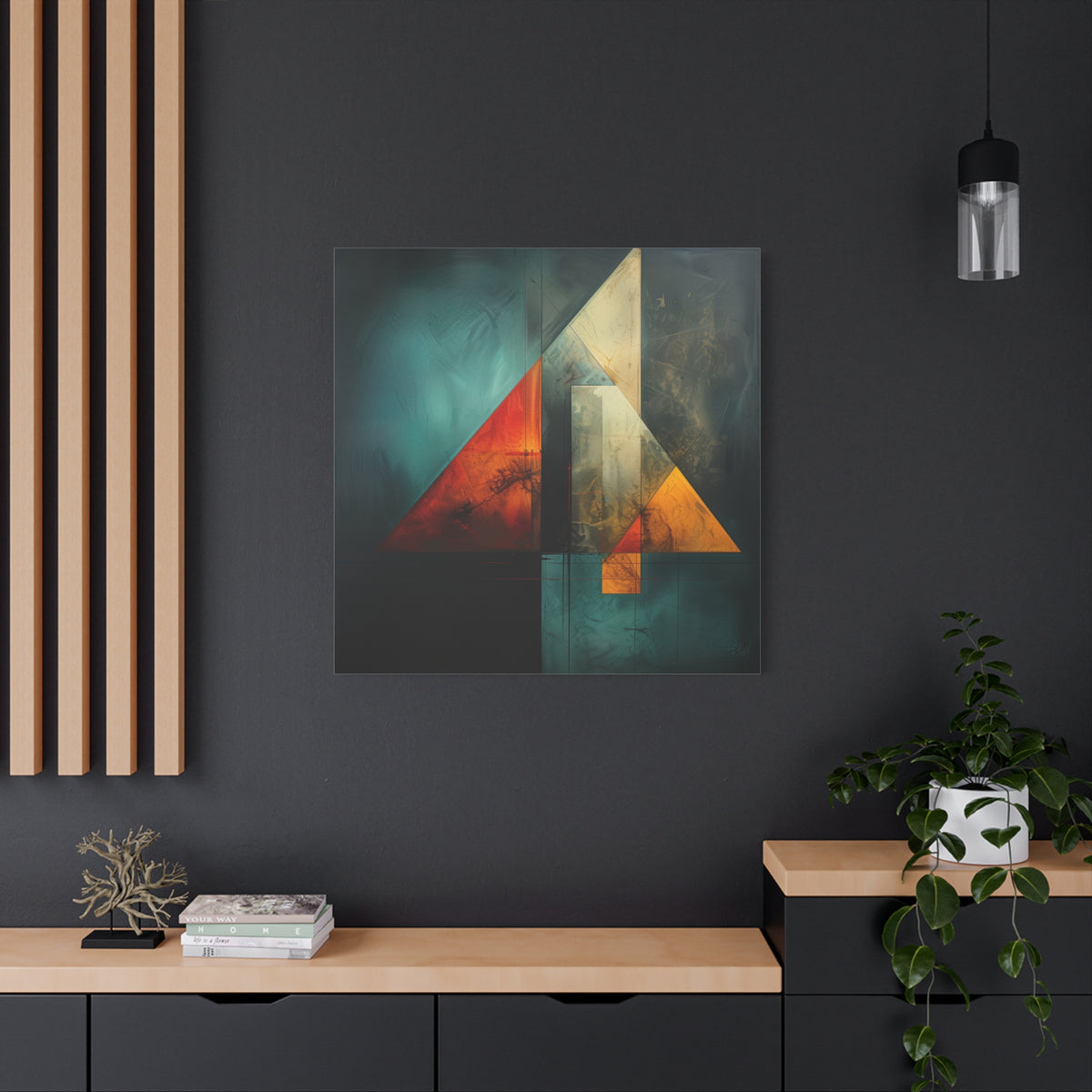 Geometry of Silence — Modern Geometric Abstract Wall Art