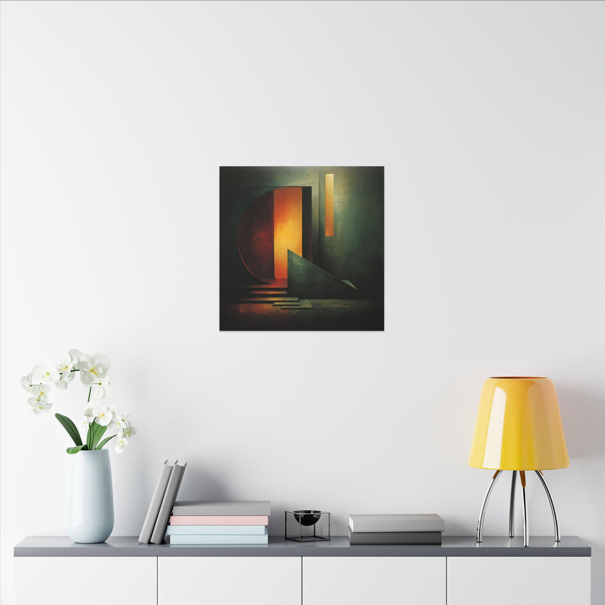 The Doorway Holds the Sun – Abstract Architectural Canvas Print