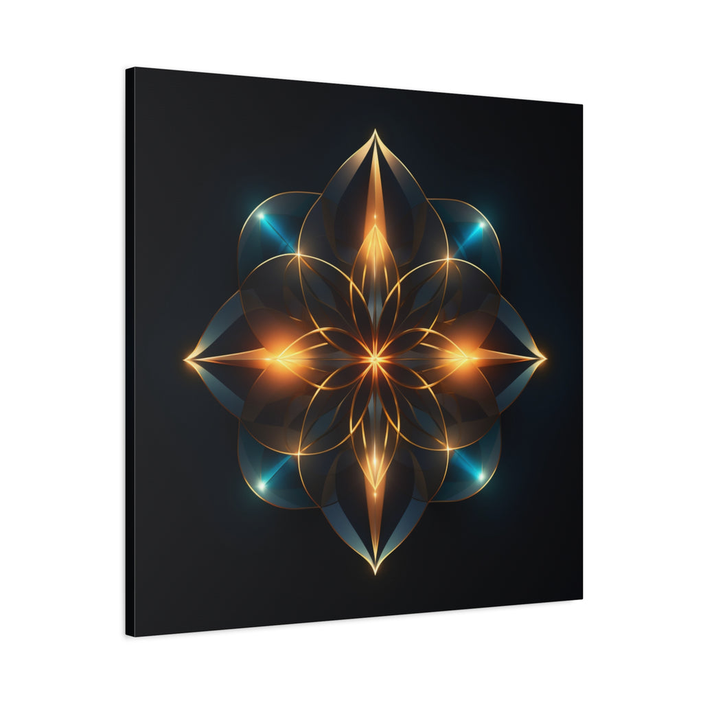Luminous Accord — Futuristic Sacred Geometry Mandala Wall Art