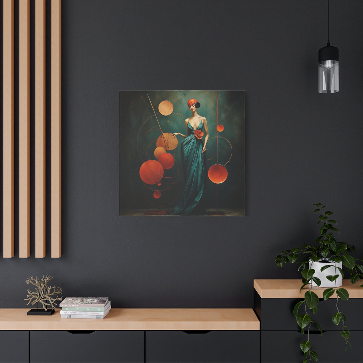 The Geometry of Grace — Art Deco Fashion Portrait Fine Art Print