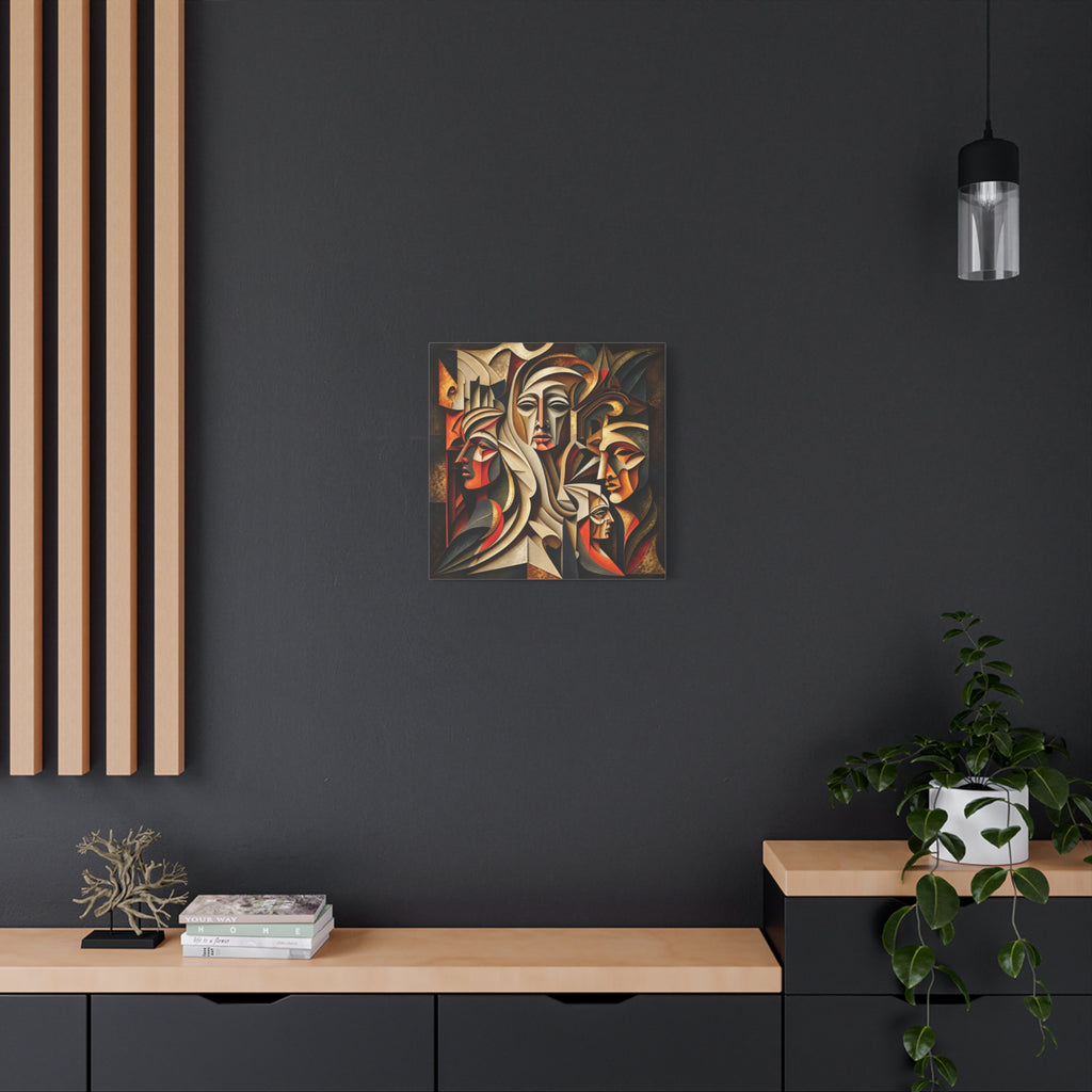 Ancestral Protectors | Cubist Spiritual Wall Art