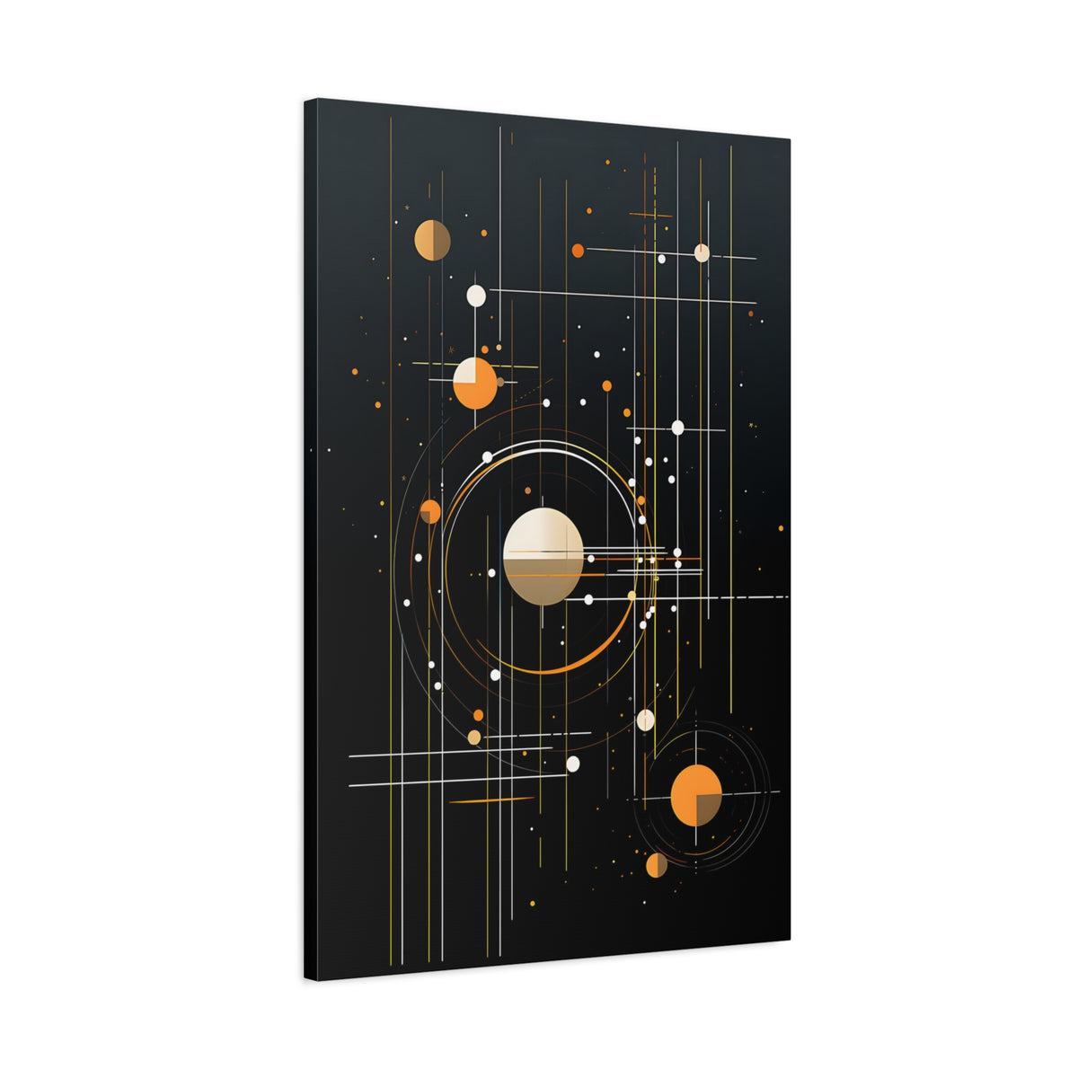 Orbital Measure – Geometric Celestial Abstract Canvas Print