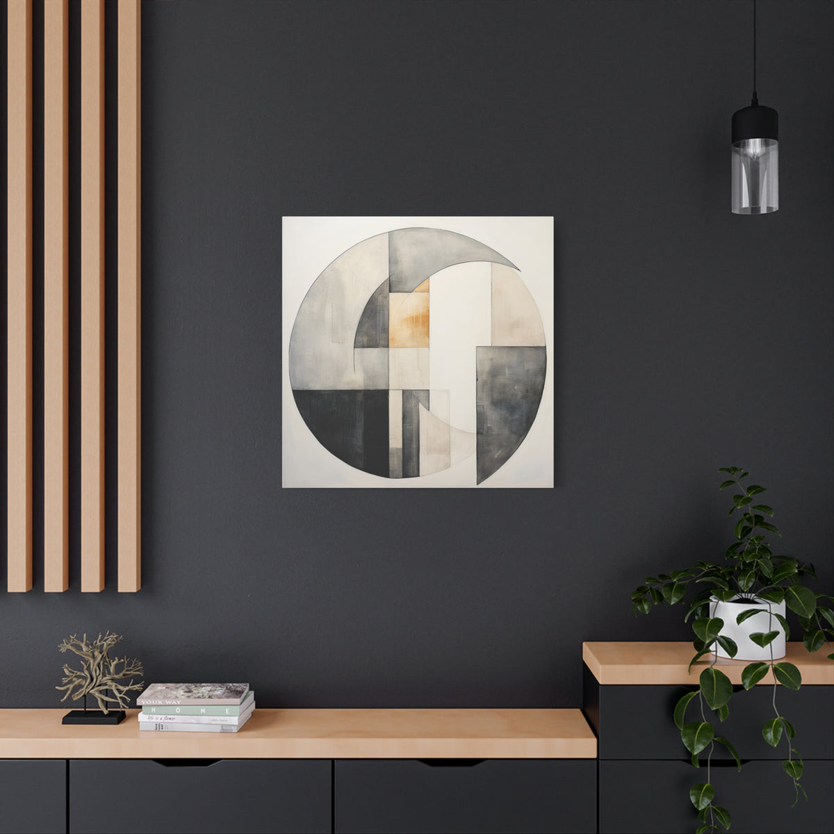 The Shape of Stillness — Minimalist Geometric Abstract Wall Art