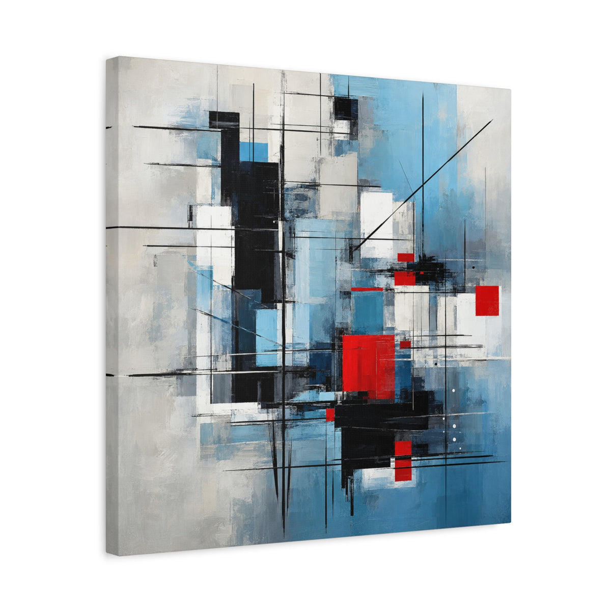 Signal Through Structure — Modern Geometric Abstract Fine Art Print