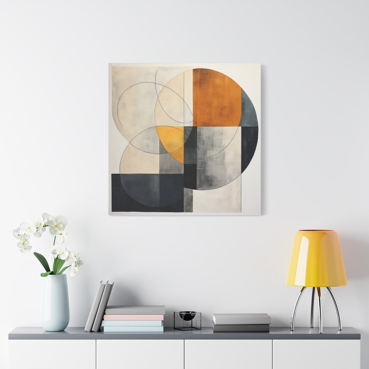 Circles in Conversation — Modern Geometric Abstract Wall Art