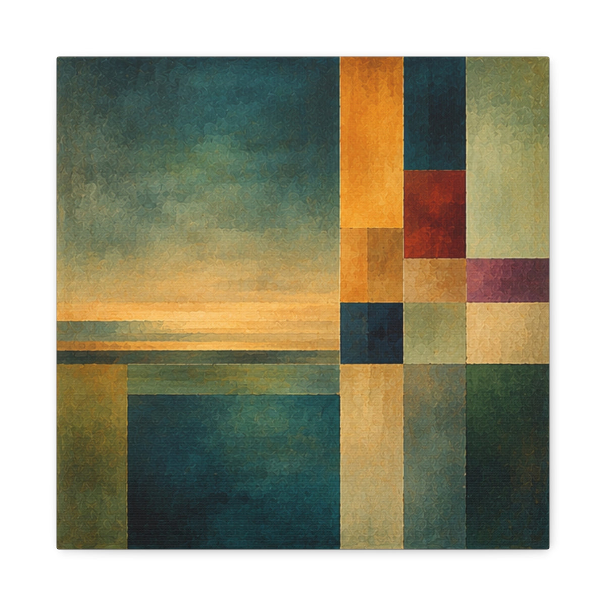 Still Horizon — Geometric Landscape Abstract Fine Art Print