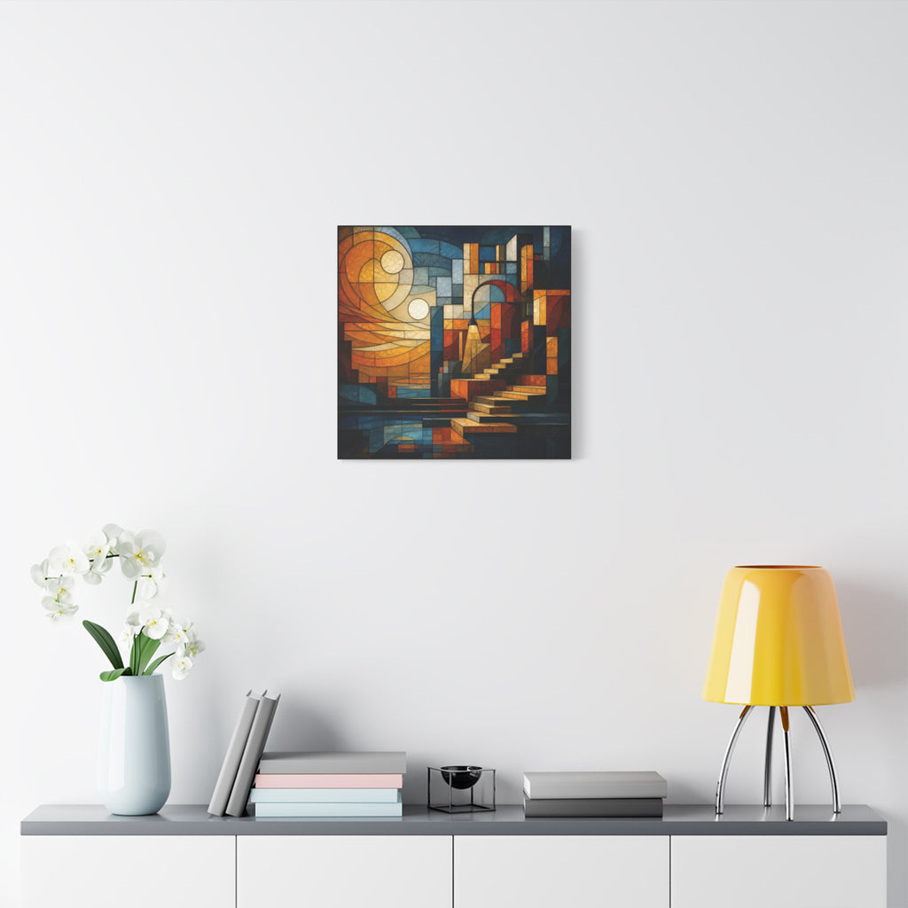 The Way Forward — Modern Architectural Stained Glass Abstract Wall Art