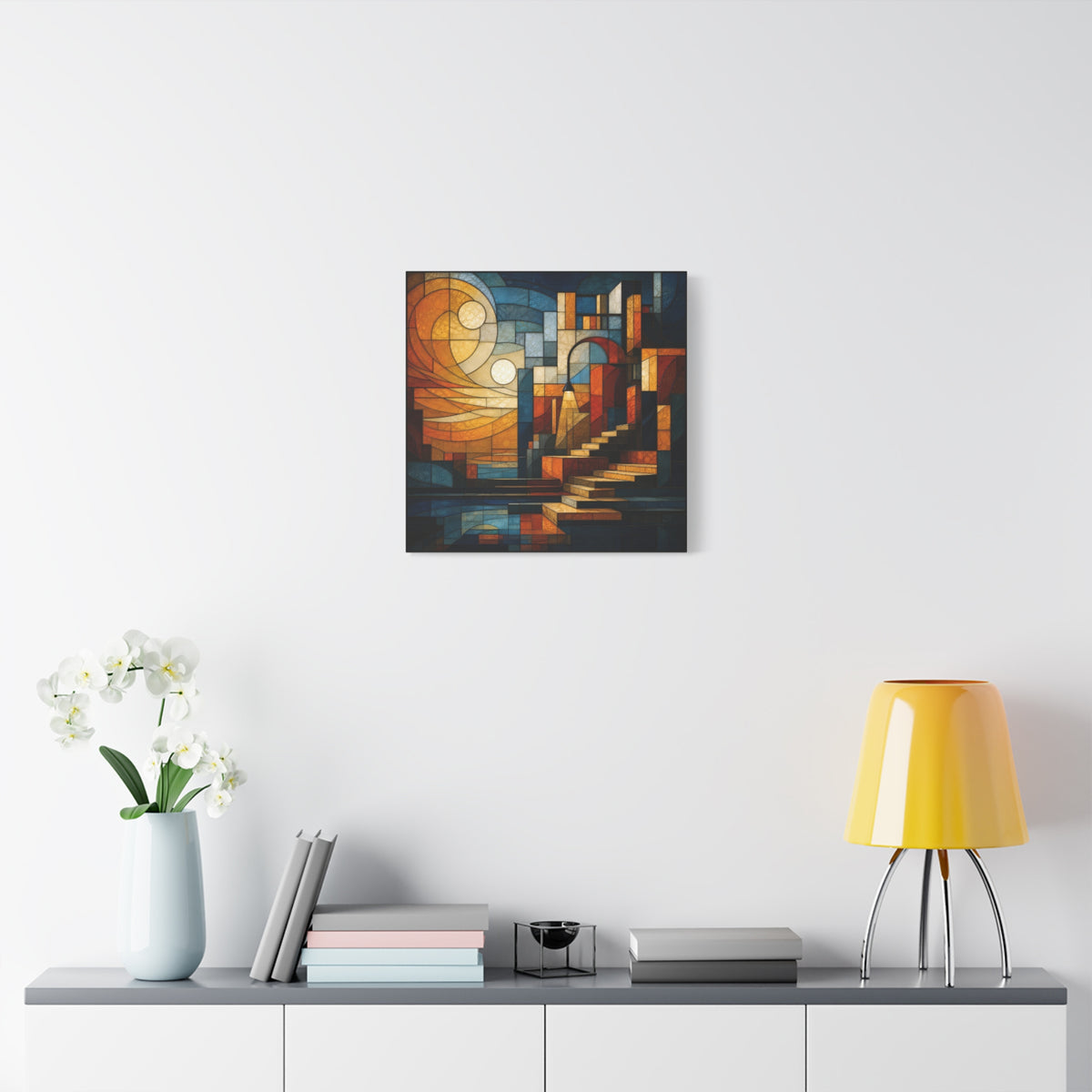 The Way Forward — Modern Architectural Stained Glass Abstract Wall Art