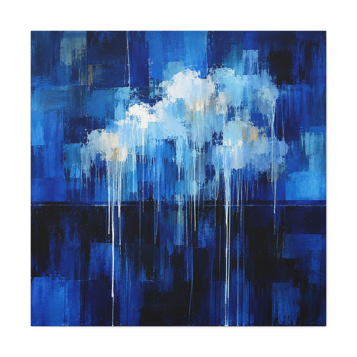 Quiet Storm — Atmospheric Blue Abstract Fine Art Print