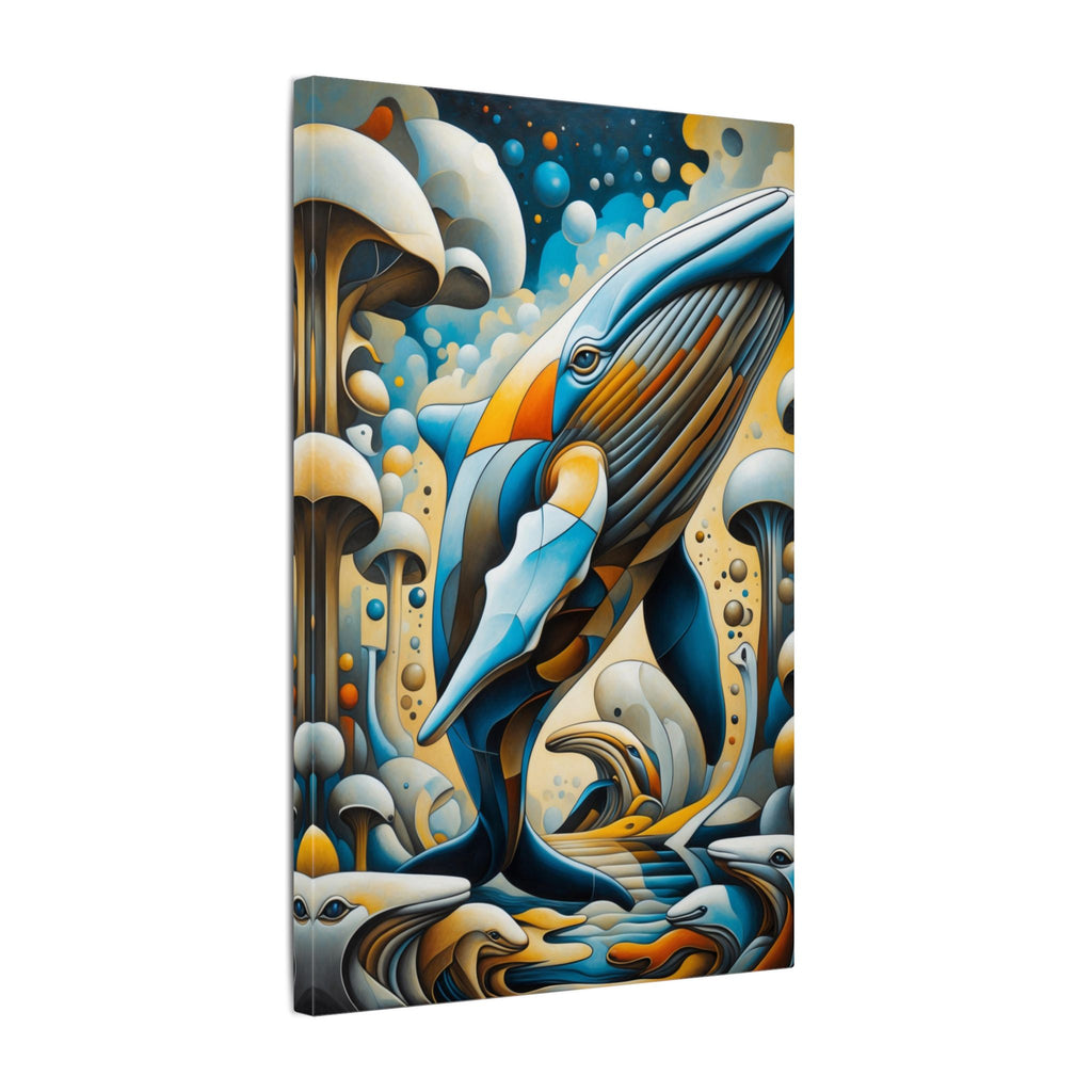 Where Giants Dream – Surreal Whale Canvas Print