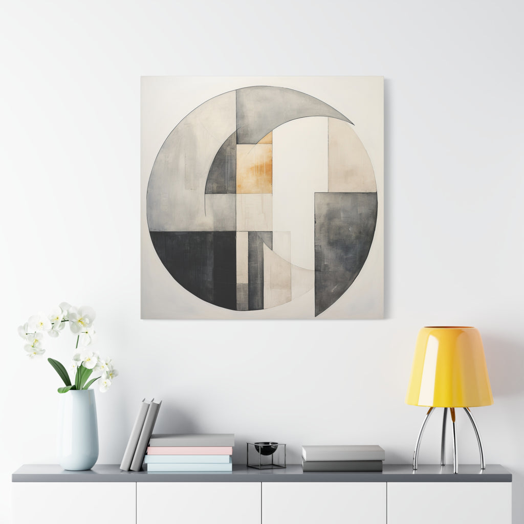 The Shape of Stillness — Minimalist Geometric Abstract Wall Art