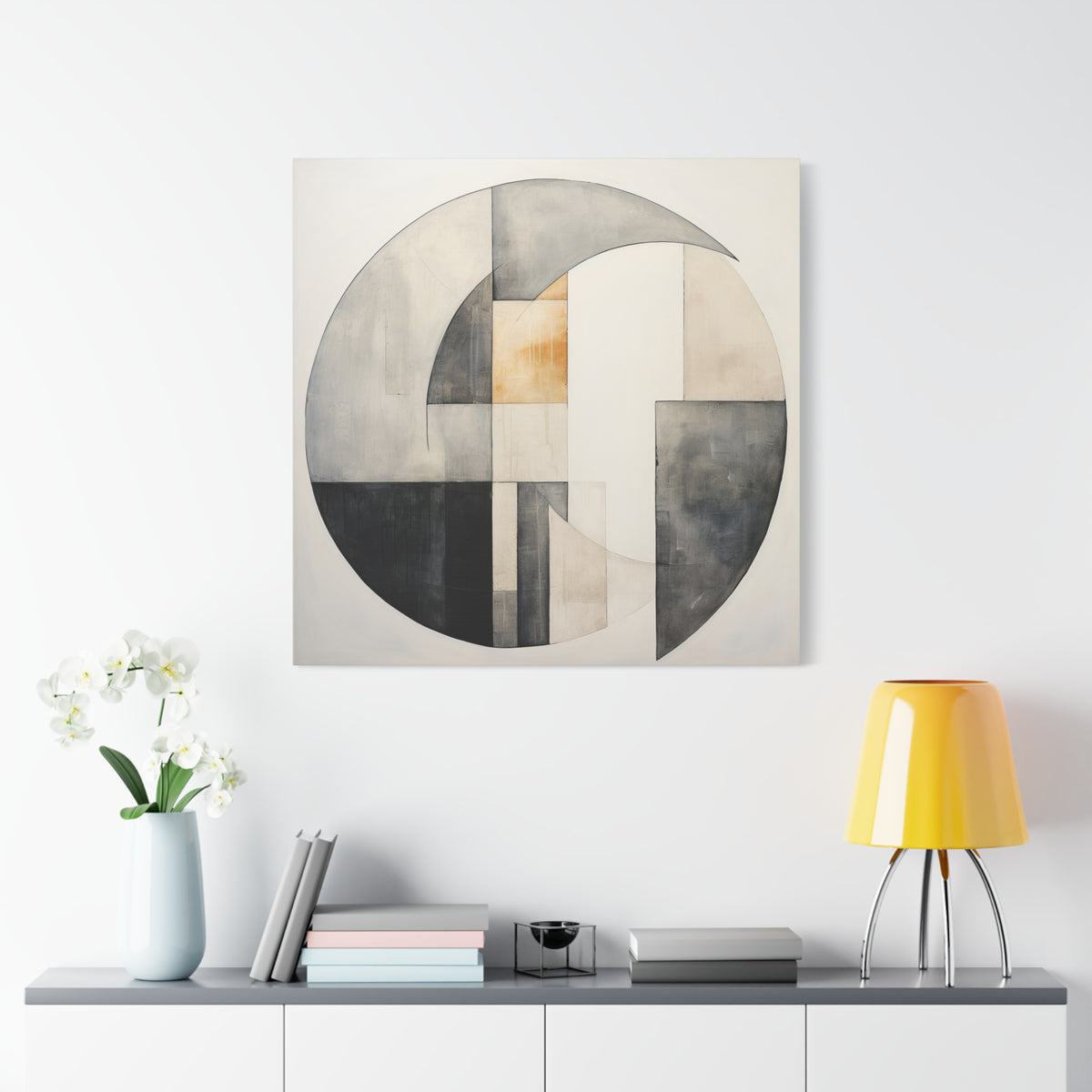 The Shape of Stillness — Minimalist Geometric Abstract Wall Art