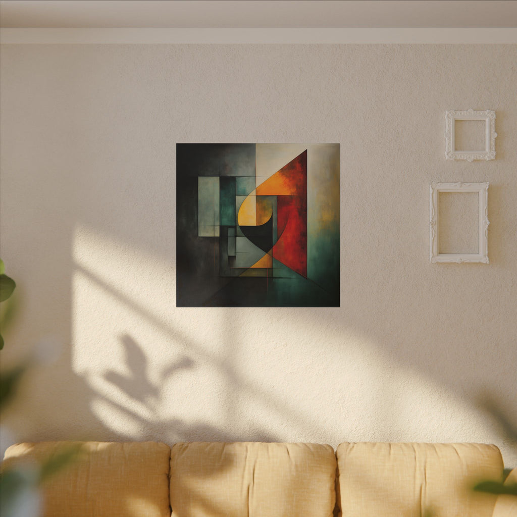 Ember Geometry – Modern Abstract Geometric Canvas Print