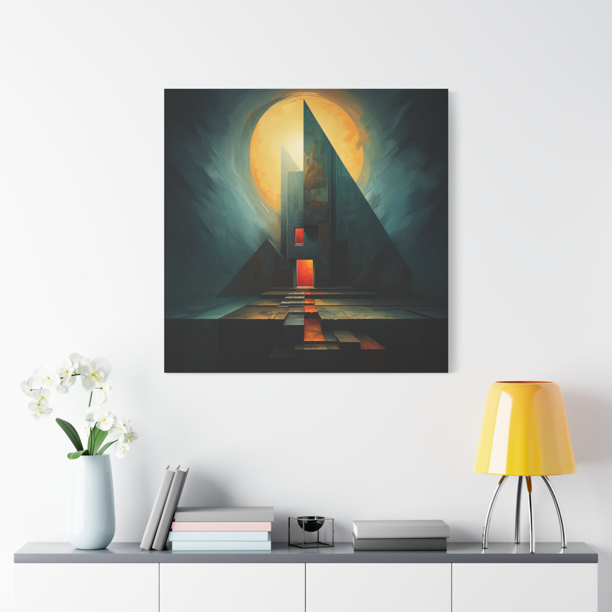 Beacon at the Edge — Futuristic Architectural Abstract Wall Art