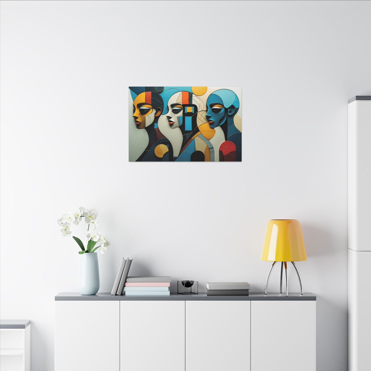 The Quiet Chorus – Modern Cubist Portrait Wall Art
