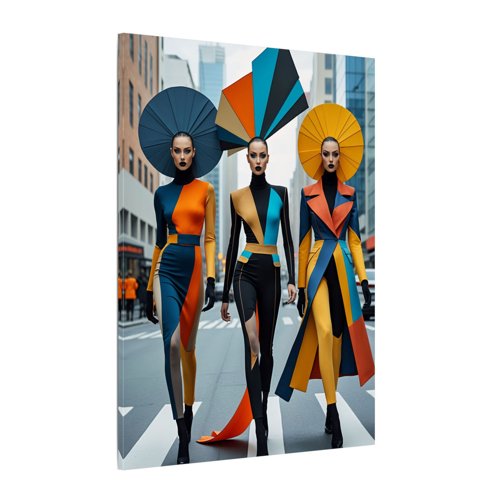 Future Ceremony – Avant-Garde Fashion Trio Canvas Print