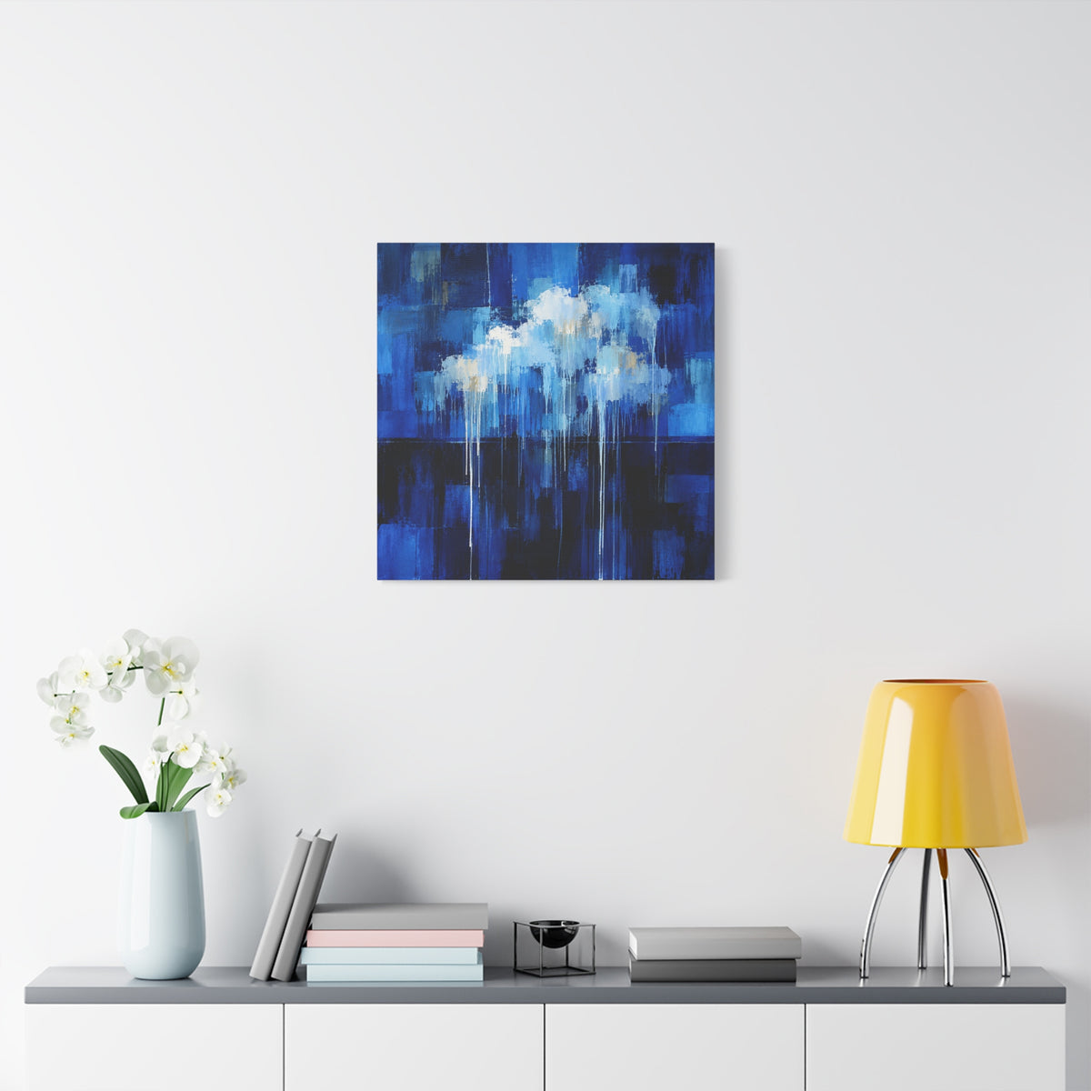 Quiet Storm — Atmospheric Blue Abstract Fine Art Print