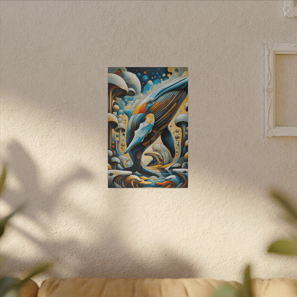 Where Giants Dream – Surreal Whale Canvas Print