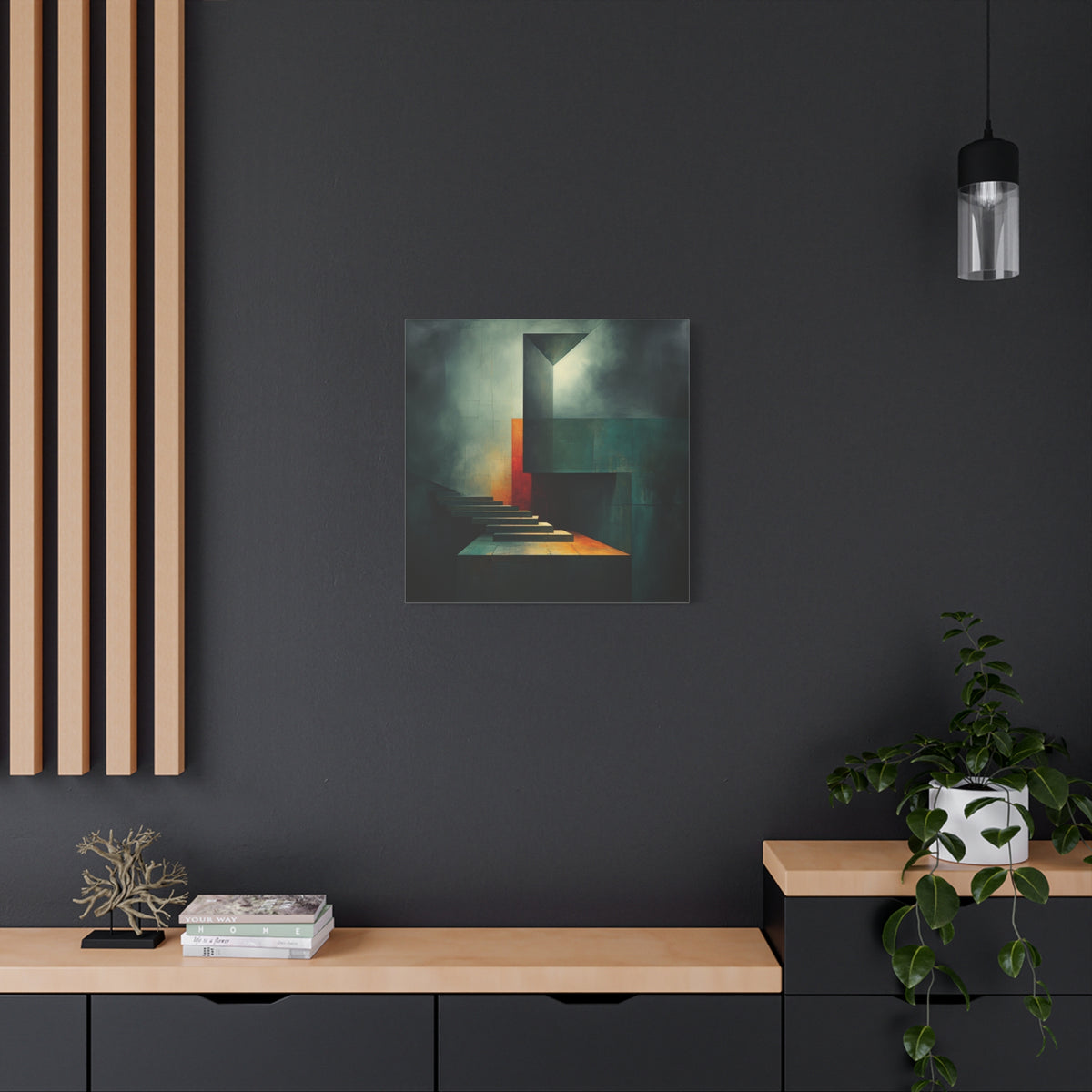 The Last Step Before Light — Modern Architectural Abstract Wall Art