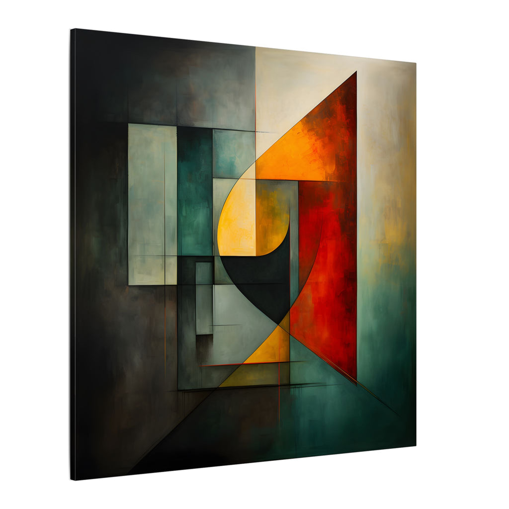 Ember Geometry – Modern Abstract Geometric Canvas Print