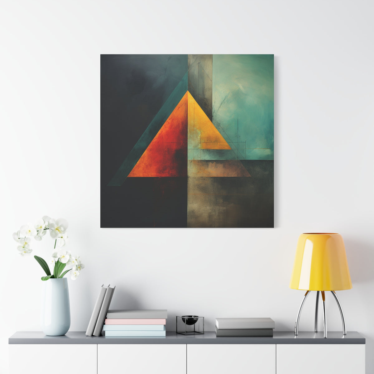 Point of Convergence — Modern Geometric Abstract Wall Art