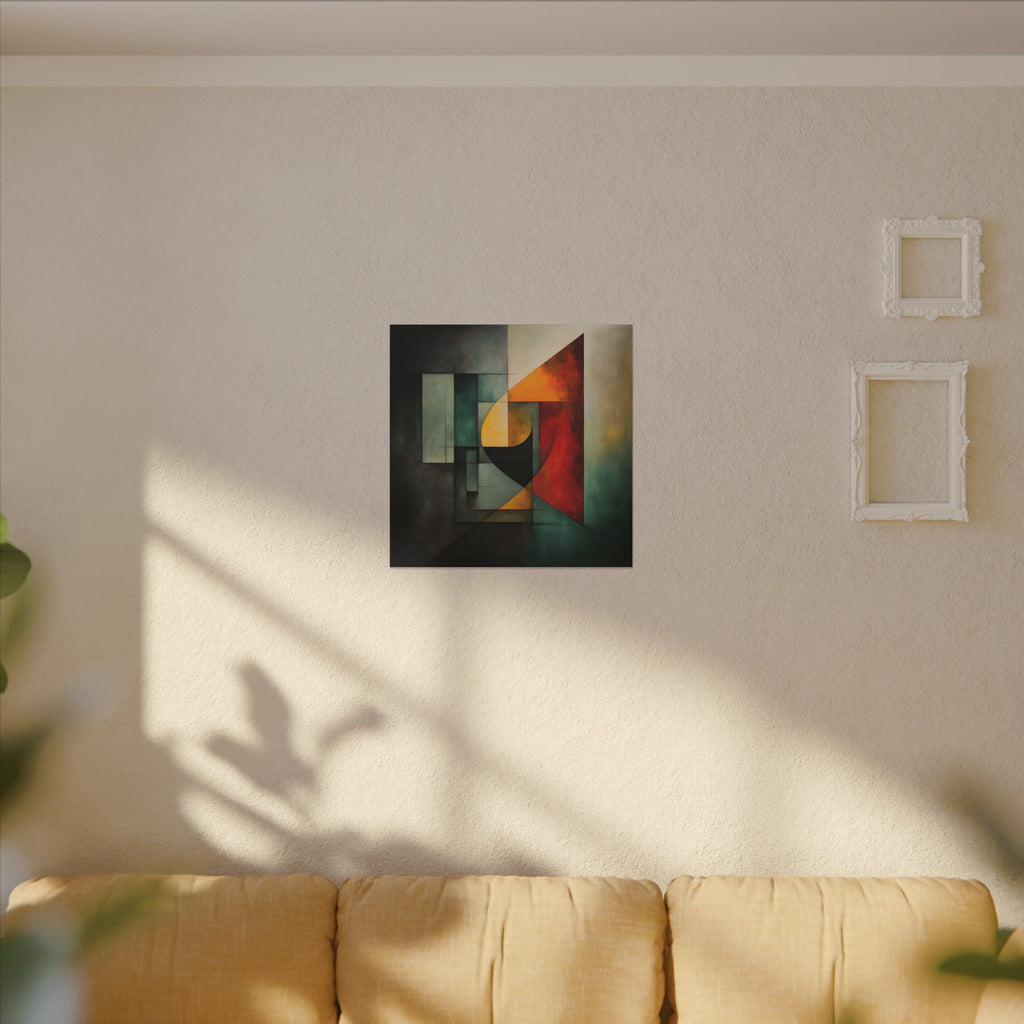 Ember Geometry – Modern Abstract Geometric Canvas Print