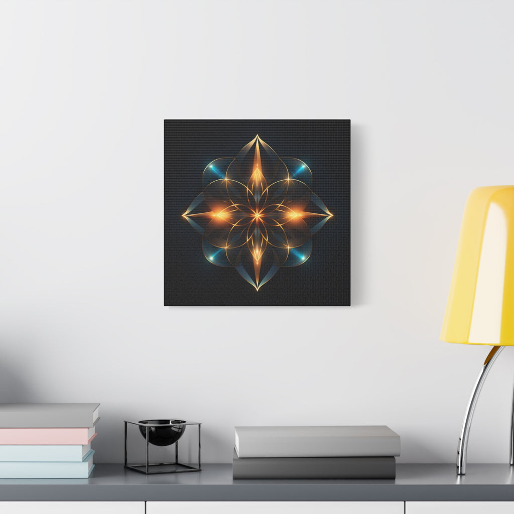Luminous Accord — Futuristic Sacred Geometry Mandala Wall Art