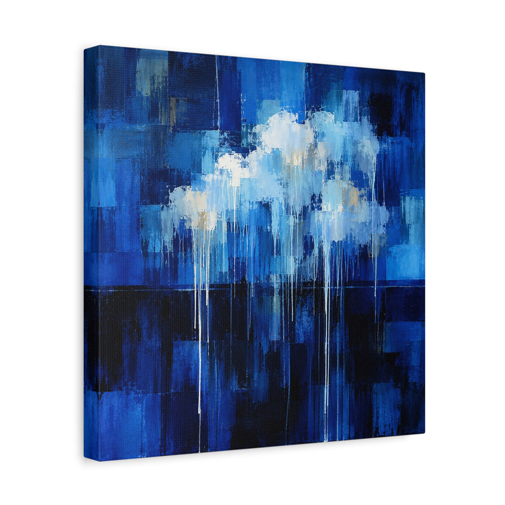 Quiet Storm — Atmospheric Blue Abstract Fine Art Print