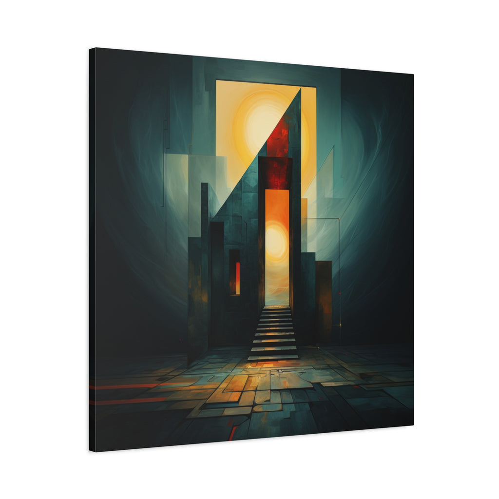Ascend Into Light — Futuristic Architectural Abstract Wall Art