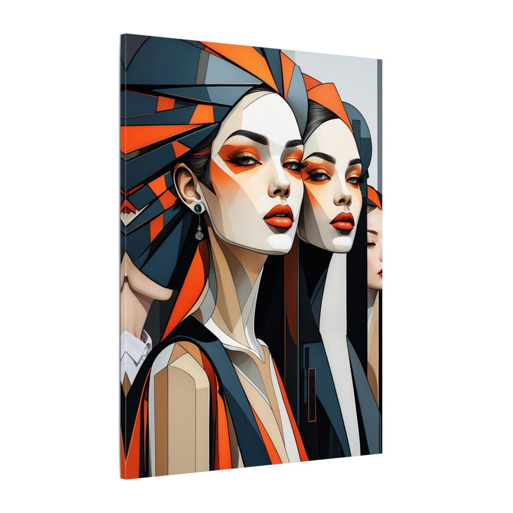 Second Impression – Geometric Fashion Portrait Canvas Print