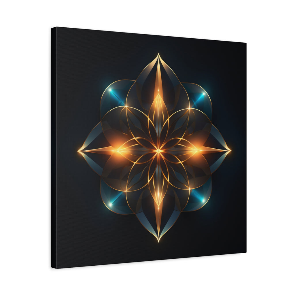 Luminous Accord — Futuristic Sacred Geometry Mandala Wall Art