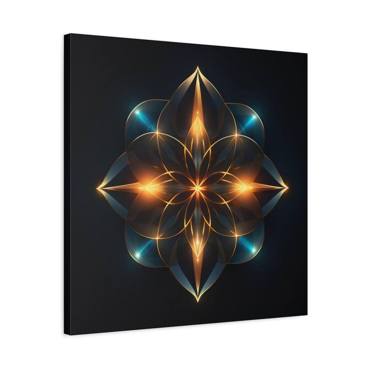 Luminous Accord — Futuristic Sacred Geometry Mandala Wall Art
