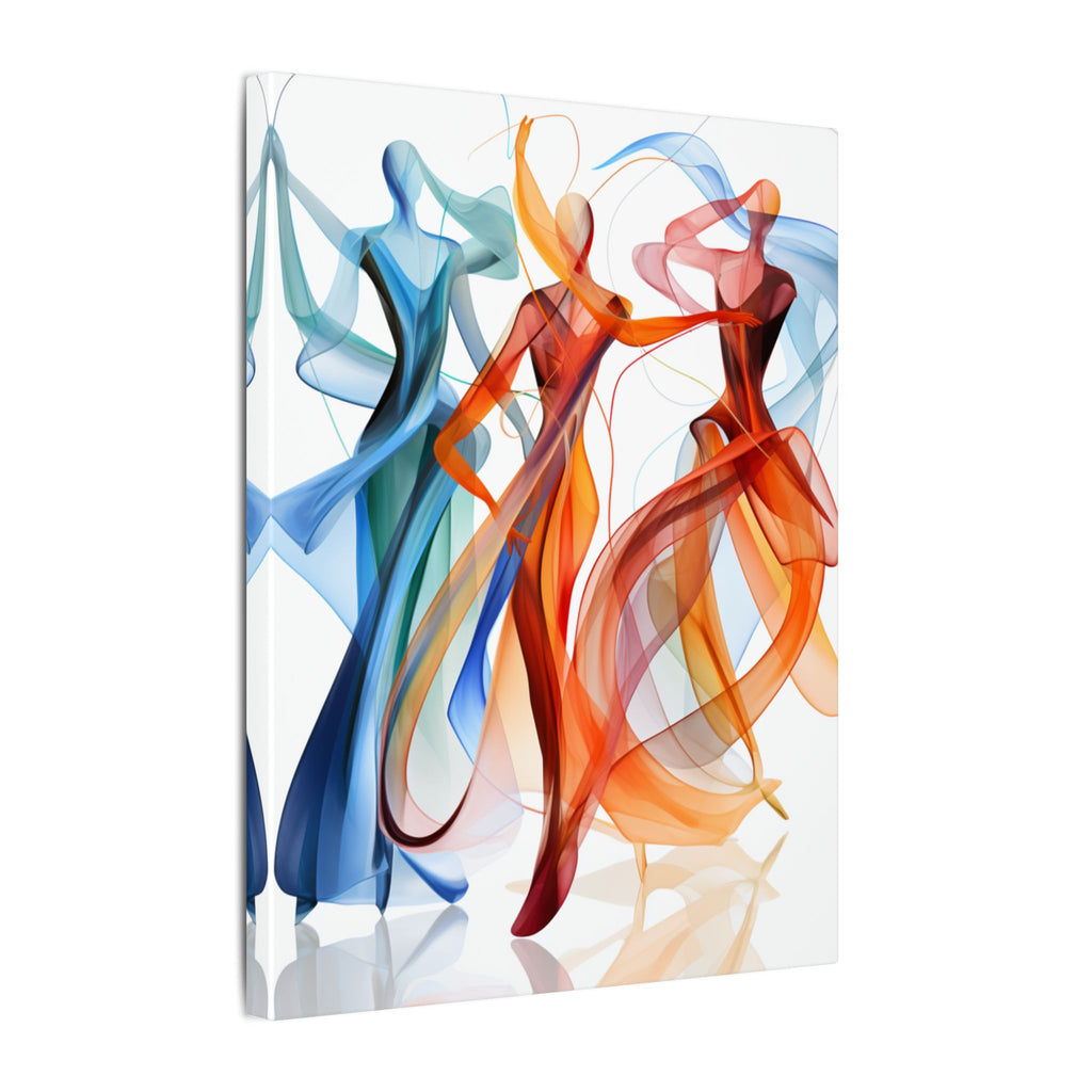 When Color Dances – Abstract Dancing Figures Canvas Print