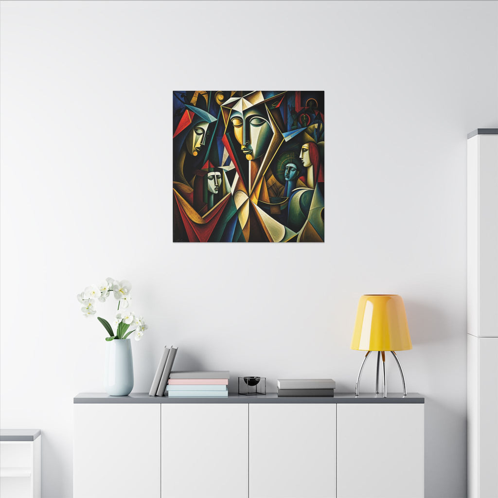 The Ones Who Walk With Us — Abstract Figurative Cubist Art Print