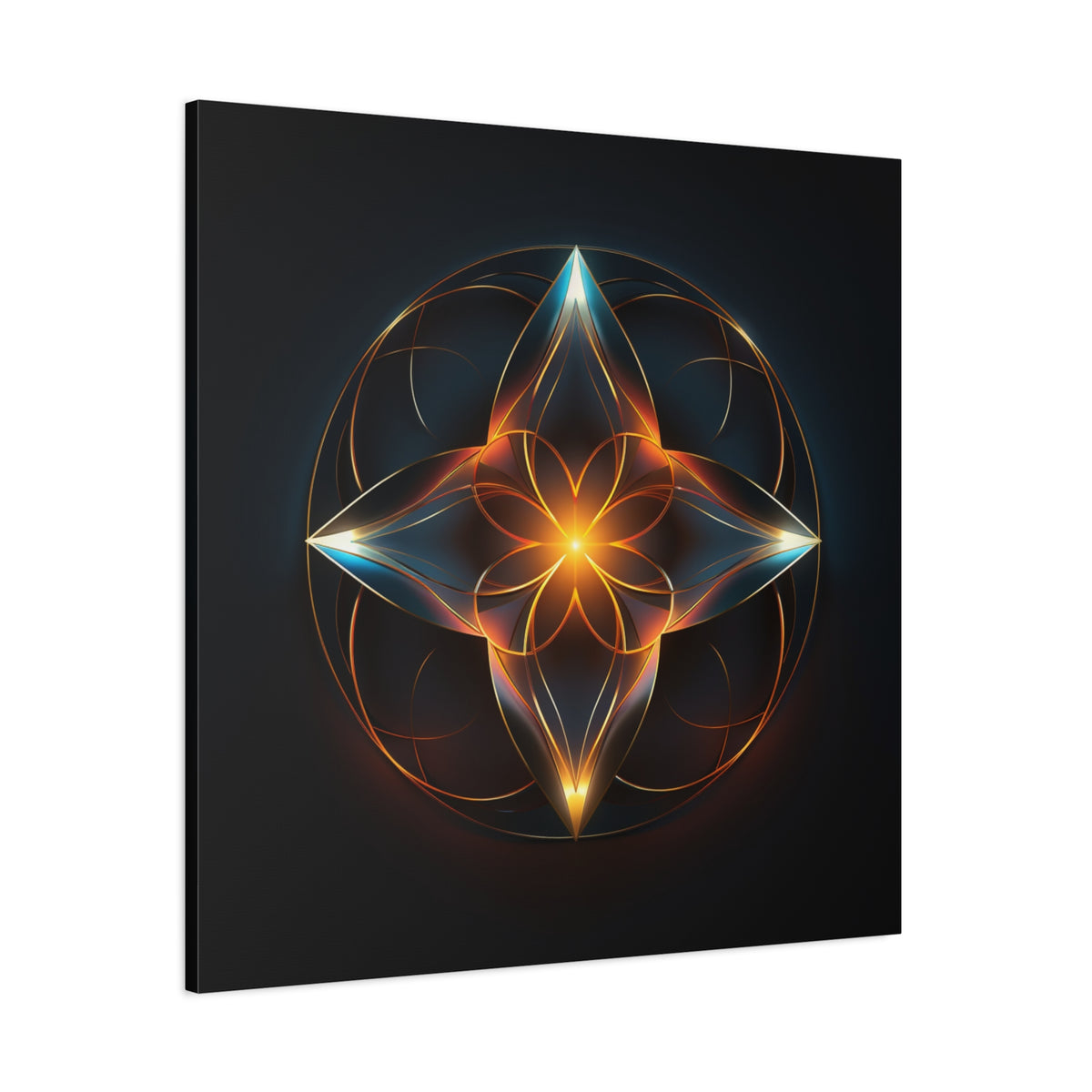 Radiant Within — Futuristic Sacred Geometry Wall Art