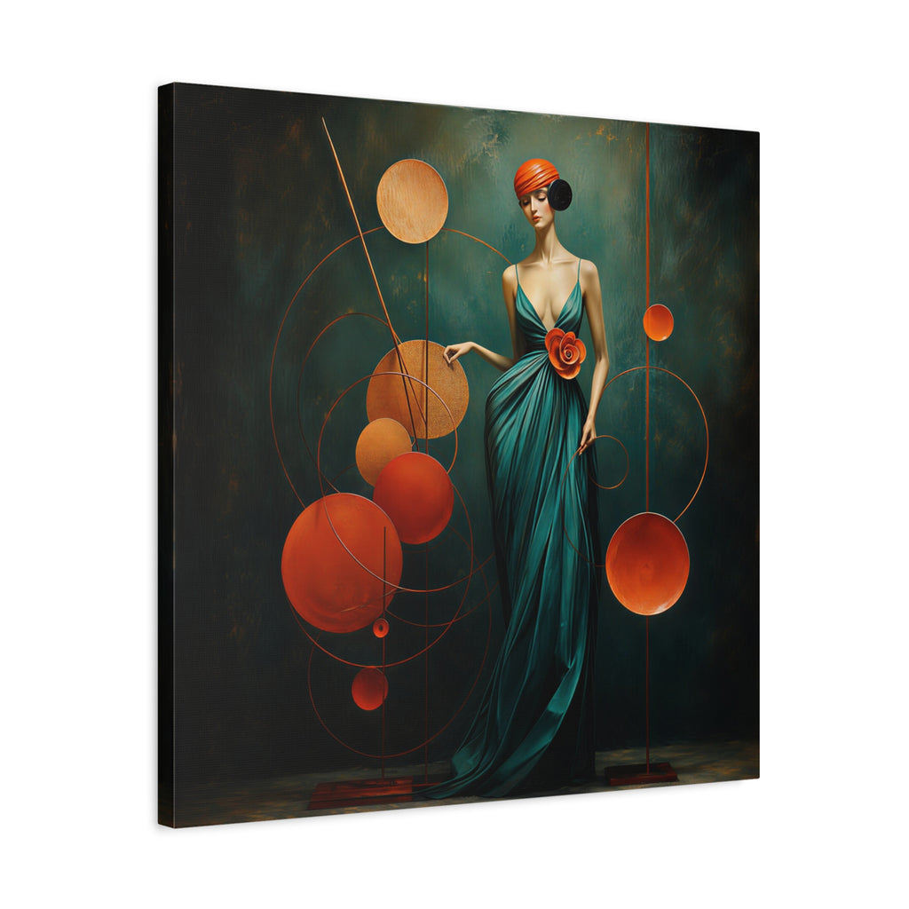 The Geometry of Grace — Art Deco Fashion Portrait Fine Art Print