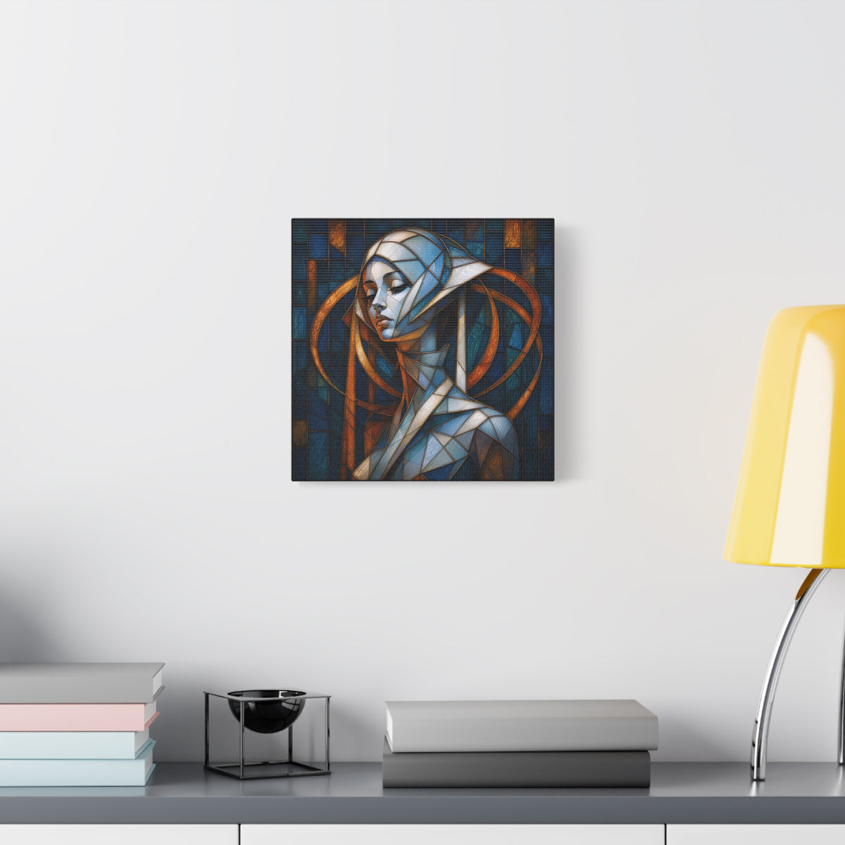 Cathedral of Her Own — Modern Stained Glass Woman Portrait Art