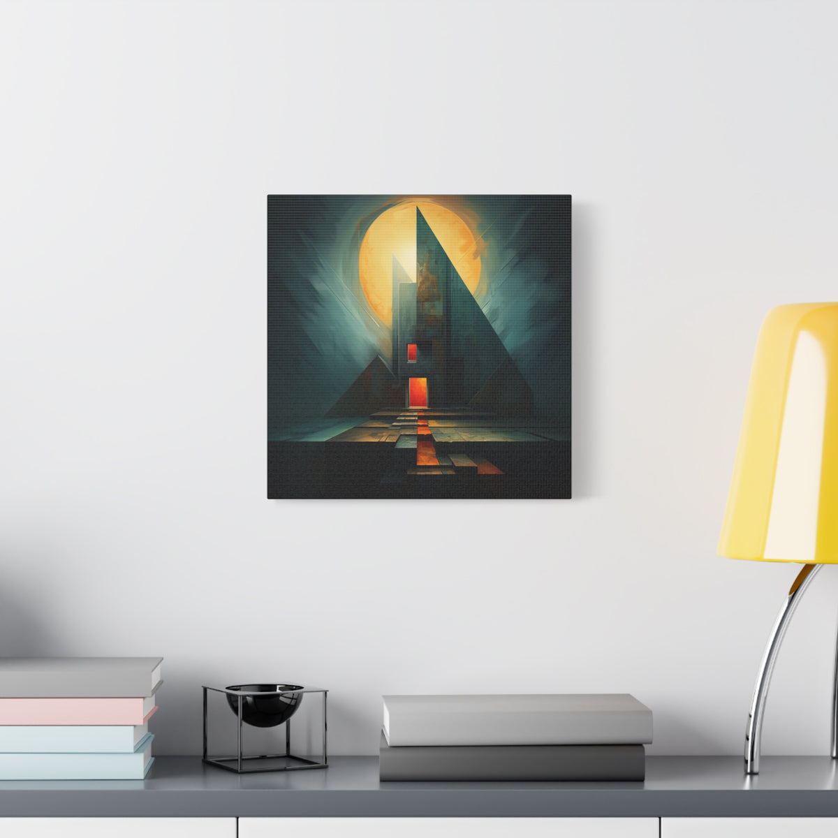 Beacon at the Edge — Futuristic Architectural Abstract Wall Art