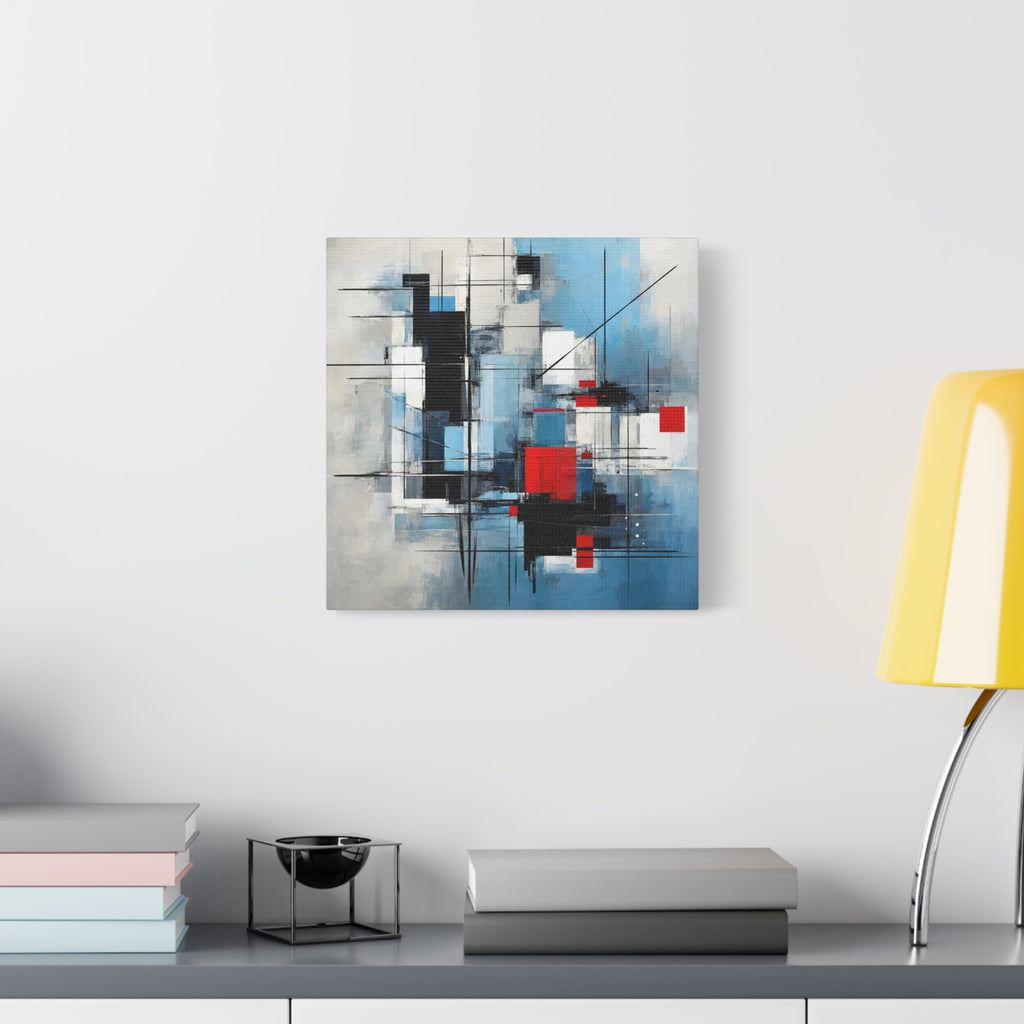 Signal Through Structure — Modern Geometric Abstract Fine Art Print