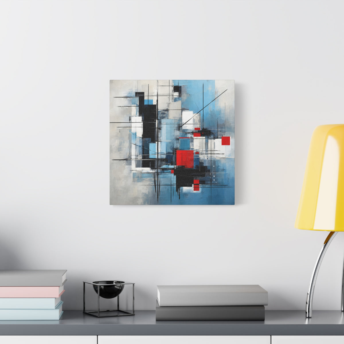 Signal Through Structure — Modern Geometric Abstract Fine Art Print