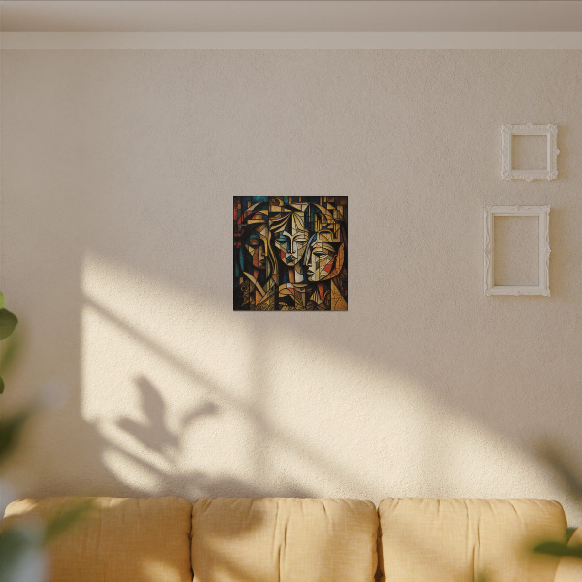 The Three Within – Cubist Triple Portrait Canvas Print