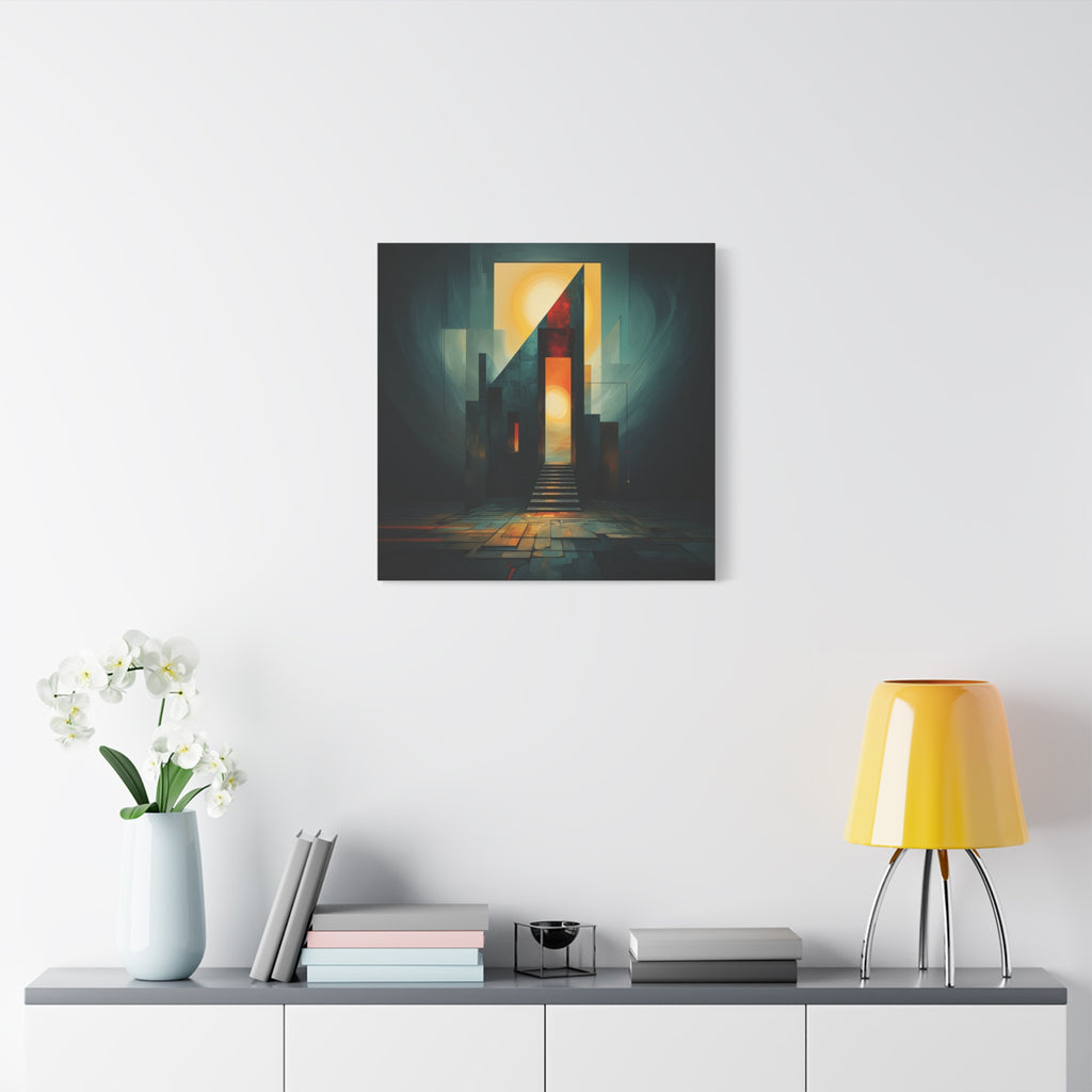 Ascend Into Light — Futuristic Architectural Abstract Wall Art