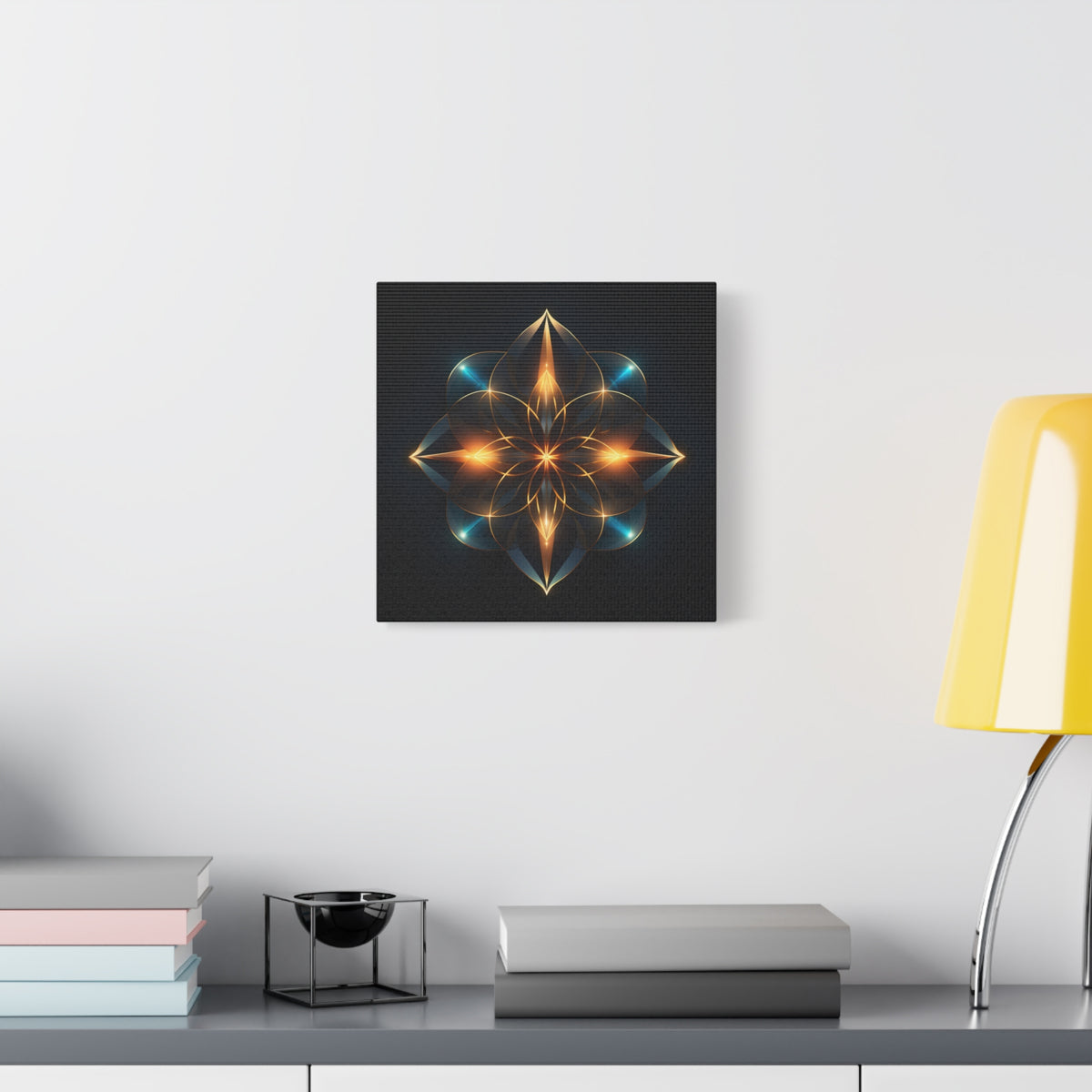 Luminous Accord — Futuristic Sacred Geometry Mandala Wall Art