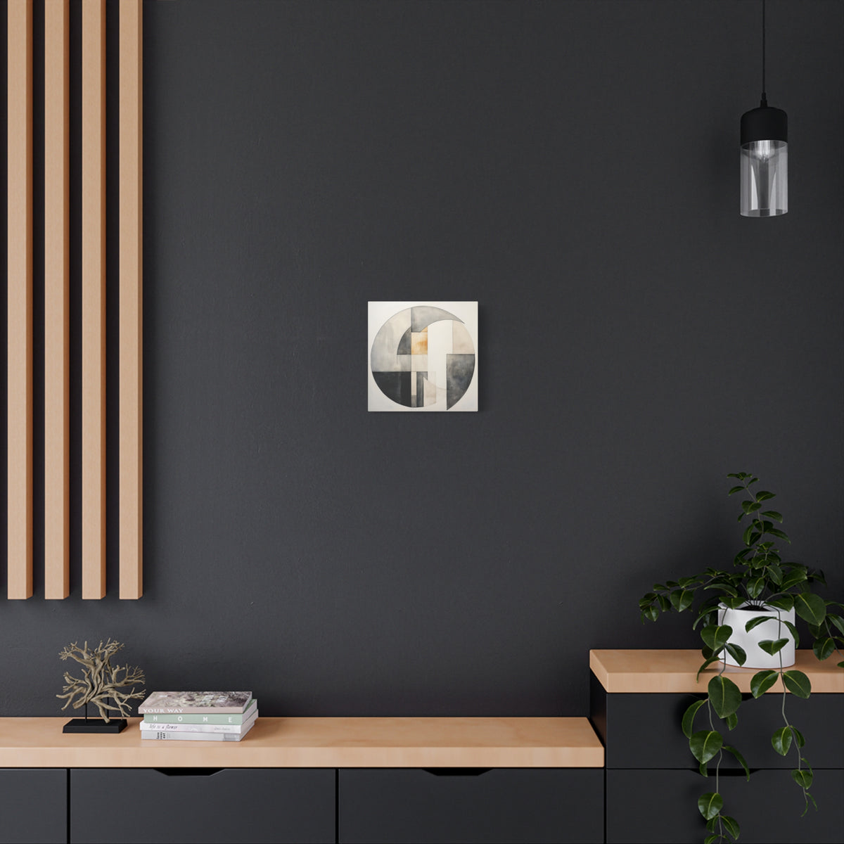 The Shape of Stillness — Minimalist Geometric Abstract Wall Art