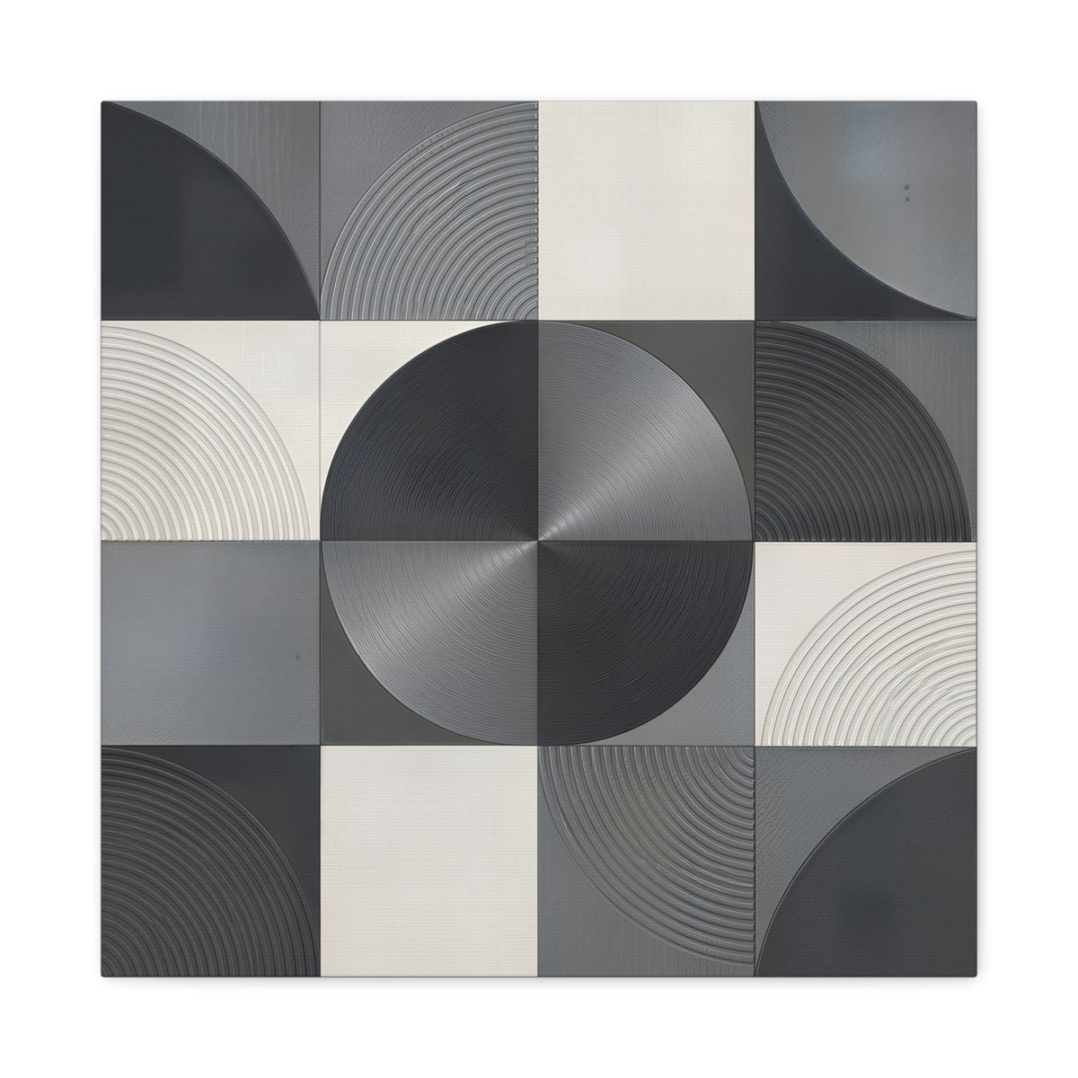 Concentric Balance — Minimalist Geometric Abstract Wall Art